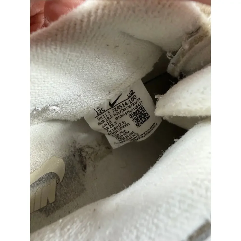 Nike Force 1 Low EasyOn Kids Sneakers Beige Sail Velcro Size 12 kids